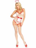 (SALE) Костюм медсестри Leg Avenue Roleplay TLC Nurse One size White - Зображення 3