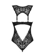 (SALE) Мереживне боді Obsessive Donna Dream crotchless teddy M/L Black, відкритий доступ - Зображення 4