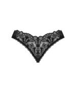 Мереживні стрінги Obsessive Donna Dream crotchless thong XL/2XL Black, відкритий доступ - Зображення 4