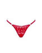 Мереживні стрінги Obsessive Lacelove thong XL/2XL Red, низька посадка - Зображення 3