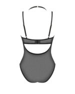 Прозоре боді Obsessive Selinne teddy XL/2XL Black, дрібна сітка, подвійні бретелі - Зображення 4