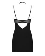 Сорочка Obsessive Selinne chemise & thong XL/2XL Black, стрінги, подвійні бретелі - Зображення 4