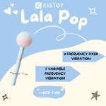 Вібратор-цукерка на паличці KISTOY Lala Pop, 2 мотори, маска на очі в комплекті - Зображення 3