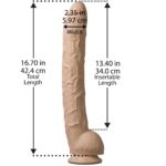 Фалоімітатор Doc Johnson Dick Rambone Cock White (в ПЕ пакеті!), Діаметр 6 см, довжина 42 см, ПВХ - Зображення 4