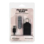 Віброкуля PowerBullet First-Class Bullet 2.5″ with Key Chain Pouch, Silver, 9 режимів вібрації - Зображення 6