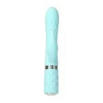 Розкішний кролик з ротацією та вібрацією Pillow Talk Lively Teal, кристал Сваровскі, потрійний відро - Зображення 6
