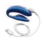 Смарт-вібратор для пар We-Vibe Chorus Cosmic Blue, сенсорне керування вібраціями стисненням пульта - Зображення 5