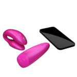 Смарт-вібратор для пар We-Vibe Chorus Cosmic Pink, сенсорне керування вібраціями стисненням пульта - Зображення 5