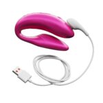 Смарт-вібратор для пар We-Vibe Chorus Cosmic Pink, сенсорне керування вібраціями стисненням пульта - Зображення 4
