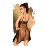 Бебі-дол з ажурним бралетом та асиметричним подолом Penthouse - Naughty Doll Black M/L - Зображення 2