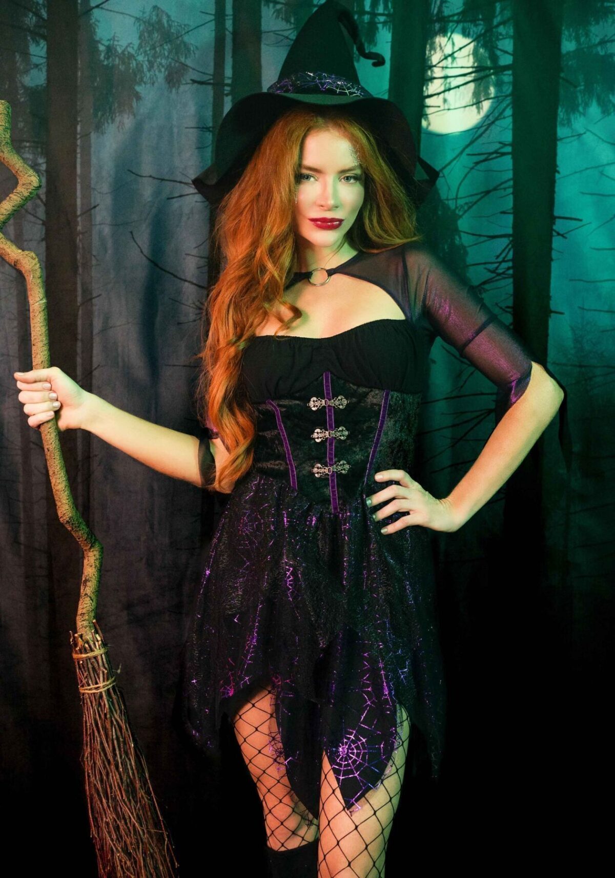 Костюм відьми Leg Avenue Mystical Witch L, сукня, капелюх - Зображення 3