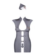 Еротичний костюм стюардеси Obsessive Stewardess 3 pcs grey S/M (м'ята упаковка!!!) - Зображення 6