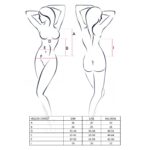 Корсет з пажами Passion HELLEN CORSET S/M, black, трусики, напівпрозорий - Зображення 3