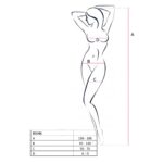 Бодістокінг Passion BS046 black, комбінезон з імітацією панчох - Зображення 4