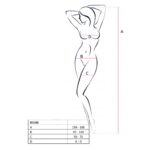 Бодістокінг Passion BS048 white, комбінезон, імітація колгот та відкритого топа - Зображення 4