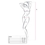 Бодістокінг Passion BS049 black, комбінезон, імітація топа, панчох і пояса - Зображення 6