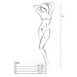 Бодістокінг Passion BS051 white, комбінезон, імітація панчох і боді - Зображення 4