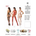 Бодістокінг Passion BS053 black, комбінезон, імітація панчох і пояса - Зображення 8