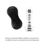 Мастурбатор Tenga Flex Rocky Black зі змінною інтенсивністю, можна скручувати - Зображення 4