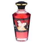 Розігрівальна олія Shunga Aphrodisiac Warming Oil – Sparkling Strawberry Wine (100 мл) без цукру - Зображення 2