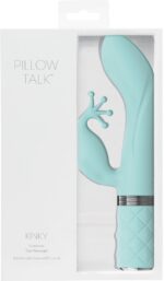 Розкішний вібратор-кролик Pillow Talk - Kinky Teal з кристалом Сваровські, потужний - Зображення 11