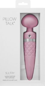 Вібромасажер 2в1 PILLOW TALK - Sultry Pink, класичний масажер і вібратор з ротацією, підігрів - Зображення 13