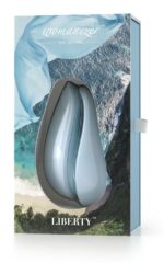 Вакуумний кліторальний стимулятор Womanizer Liberty Blue, магнітна кришка, 2 насадки - Зображення 7
