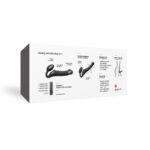 Безремінний страпон з вібрацією Strap-On-Me Vibrating Black L, діаметр 3,7см, пульт ДК, регульований - Зображення 7