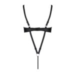 Боді з екошкіри Passion CELINE BODY 6XL/7XL black, з доступом, відкритий - Зображення 4