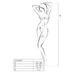 Бодістокінг Passion ECO BS002 white, відкритий доступ, імітація підв’язок, абстрактний малюнок - Зображення 5