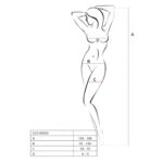 Бодістокінг Passion ECO BS006 white, з доступом, халтер, імітація підв’язок - Зображення 5