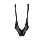 Чоловіче відкрите боді Passion 027 BRUNO L/XL Black, під латекс, на шлейках - Зображення 5