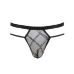 Чоловічі прозорі стринги Passion 029 THONG COLLIN XXL/XXXL Black, сітка - Зображення 5
