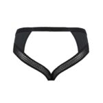 Чоловічі труси з ланцюжком Passion 030 SLIP TOM L/XL Black, екошкіра, відкриті сідниці - Зображення 6