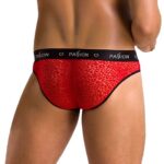 Чоловічі напівпрозорі труси Passion 031 SLIP MIKE XXL/XXXL Red, під леопард - Зображення 2
