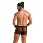 Чоловічі прозорі боксери Passion 032 SHORT JAMES S/M Black, сітка - Зображення 4