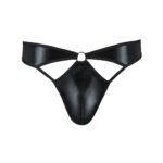 Чоловічі стринги Passion 033 THONG PAUL S/M Black, під латекс - Зображення 5