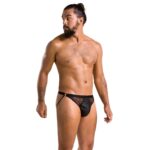 Чоловічі відкриті сліпи Passion 034 OPEN LUKE XXL/XXXL Black, екошкіра - Зображення 3