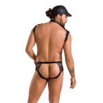 Комплект еротичної чоловічої білизни Passion 038 SET JOHN L/XL Black, боді, кепка - Зображення 2