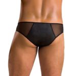 Чоловічі сліпи на блискавці Passion 042 SLIP TIMMY S/M Black, екошкіра, сітка - Зображення 2