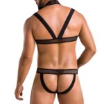 Комплект чоловічої білизни з кріпленнями Passion 043 JACOB S/M Black, труси, шлейки - Зображення 2