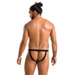 Чоловічі сліпи на шнурівці Passion 044 SLIP BEN L/XL Black, екошкіра, люверси - Зображення 4