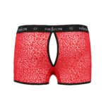 Чоловічі прозорі боксери Passion 046 SHORT PARKER XXL/XXXL Red, сітка, під леопард - Зображення 6