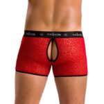 Чоловічі прозорі боксери Passion 046 SHORT PARKER XXL/XXXL Red, сітка, під леопард - Зображення 2