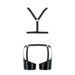 Комплект еротичної чоловічої білизни Passion 047 SET JOHN L/XL Black, труси, портупея - Зображення 6