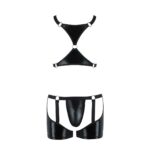 Комплект еротичної чоловічої білизни Passion 047 SET JOHN L/XL Black, труси, портупея - Зображення 5