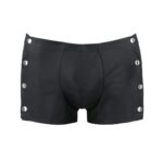 Чоловічі шкіряні боксери із заклепками Passion 048 SHORT DAVID XXL/XXXL Black - Зображення 5