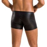 Чоловічі шкіряні боксери з блискавками Passion 049 SHORT MATT XXL/XXXL Black - Зображення 2