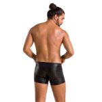 Чоловічі шкіряні боксери з блискавками Passion 049 SHORT MATT XXL/XXXL Black - Зображення 4