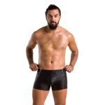 Чоловічі шкіряні боксери з блискавками Passion 049 SHORT MATT XXL/XXXL Black - Зображення 3
